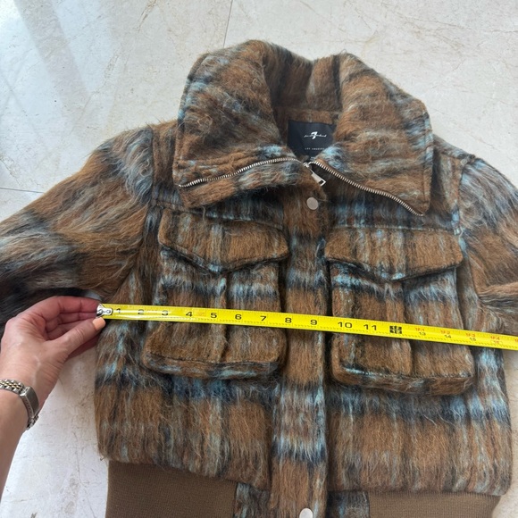 7 For All Mankind plaid bomber jacket size XS - Picture 6 of 7